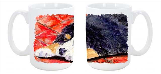 Picture of Carolines Treasures SS8842CM15 Bernese Mountain Dog Dishwasher Safe Microwavable Ceramic Coffee Mug 15 oz.