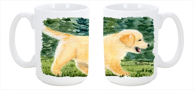 Picture of Carolines Treasures SS8859CM15 Golden Retriever Dishwasher Safe Microwavable Ceramic Coffee Mug 15 oz.