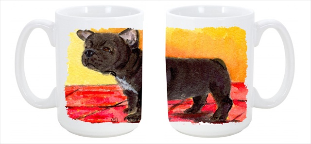 Picture of Carolines Treasures SS8869CM15 French Bulldog Dishwasher Safe Microwavable Ceramic Coffee Mug 15 oz.