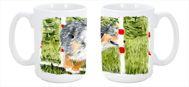 Picture of Carolines Treasures SS8885CM15 Australian Shepherd Dishwasher Safe Microwavable Ceramic Coffee Mug 15 oz.
