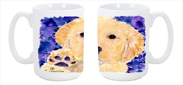 Picture of Carolines Treasures SS8903CM15 Golden Retriever Dishwasher Safe Microwavable Ceramic Coffee Mug 15 oz.