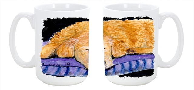 Picture of Carolines Treasures SS8909CM15 Golden Retriever Dishwasher Safe Microwavable Ceramic Coffee Mug 15 oz.