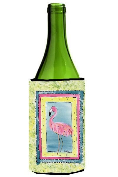 Picture of Carolines Treasures 8107LITERK Bird - Flamingo Wine Bottle   Hugger