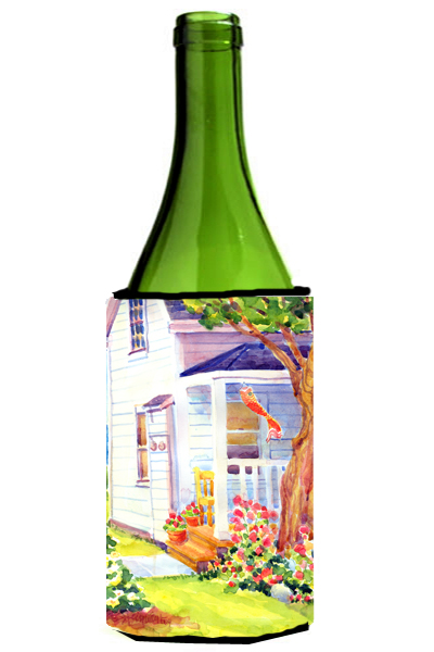 Picture of Carolines Treasures 6040LITERK White Cottage at the beach Wine Bottle   Hugger
