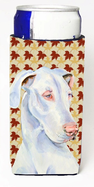 Great Dane Fall Leaves Portrait Michelob Ultra s for slim cans