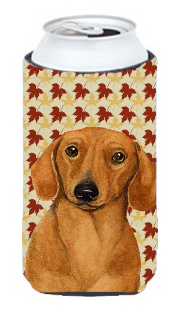 Dachshund Fall Leaves Portrait Tall Boy   Hugger