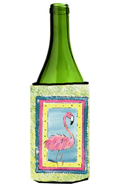 Picture of Carolines Treasures 8106LITERK Flamingo Wine Bottle   Hugger