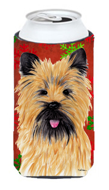 Cairn Terrier Snowflakes Holiday Christmas Tall Boy Hugger