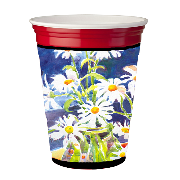 Picture of Carolines Treasures 6003RSC Flowers - Daisy Red Solo Cup  Hugger