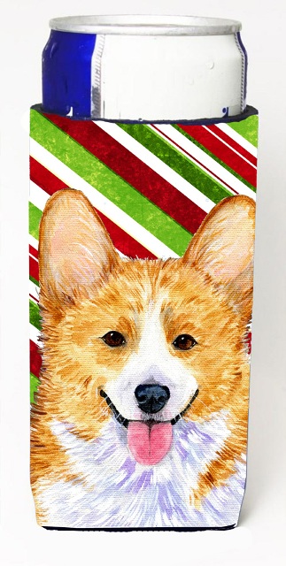 Corgi Candy Cane Holiday Christmas Michelob Ultra s for slim cans