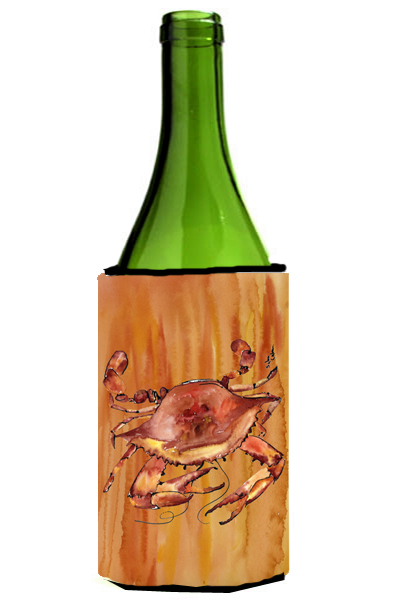 Picture of Carolines Treasures 8139LITERK Cooked Crab Spicy Hot Wine Bottle   Hugger