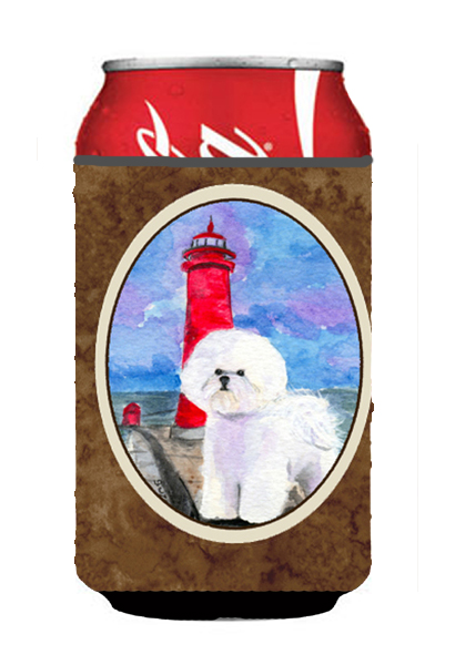 Picture of Carolines Treasures SS8891CC Lighthouse with Bichon Frise Can or Bottle  Hugger