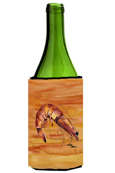 Picture of Carolines Treasures 8140LITERK Cooked Shrimp Spicy Hot Wine Bottle   Hugger