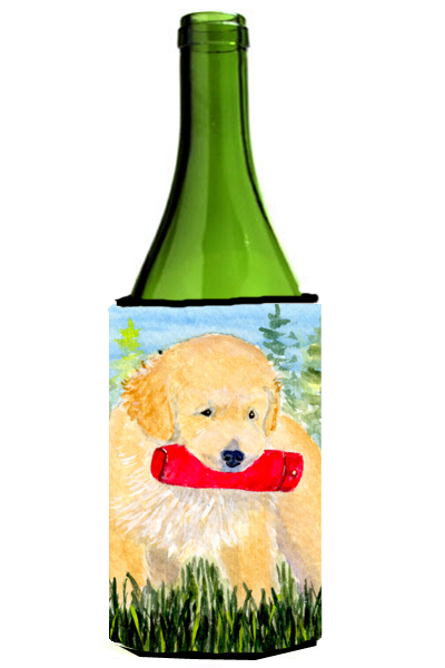 Picture of Carolines Treasures SS8858LITERK Golden Retriever Wine Bottle   Hugger