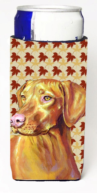 Vizsla Fall Leaves Portrait Michelob Ultra s for slim cans