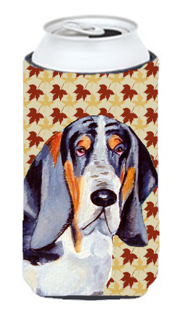Basset Hound Fall Leaves Portrait Tall Boy Hugger