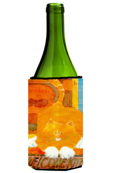 Picture of Carolines Treasures 6010LITERK Big Orange Cat Welcome Wine Bottle   Hugger