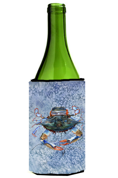 Picture of Carolines Treasures 8149LITERK Female Blue Crab Cool Blue Water Wine Bottle   Hugger