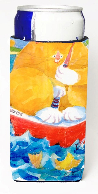 Picture of Carolines Treasures 6014MUK Big Orange Tabby Fishing Michelob Ultra s For Slim Cans - 12 oz.