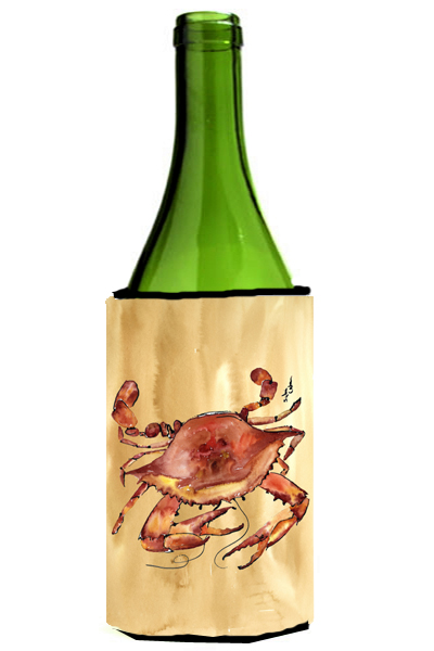 Picture of Carolines Treasures 8154LITERK Cooked Crab Sandy Beach Wine Bottle  Hugger - 24 oz.