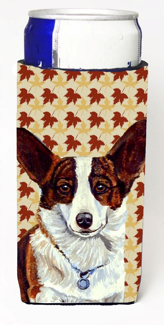 Corgi Fall Leaves Portrait Michelob Ultra s For Slim Cans - 12 oz.