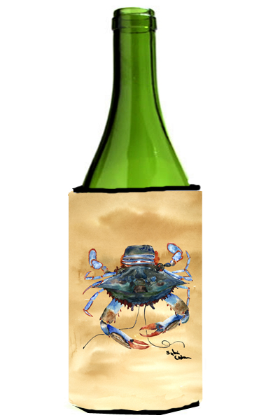 Picture of Carolines Treasures 8156LITERK Female Blue Crab Sandy Beach Wine Bottle  Hugger - 24 oz.