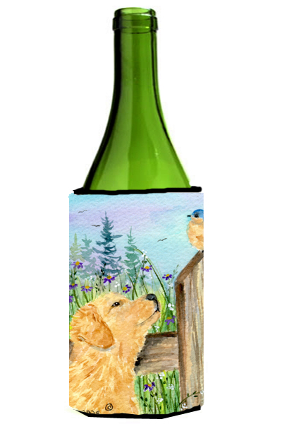 Picture of Carolines Treasures SS8883LITERK Golden Retriever Wine Bottle  Hugger - 24 oz.