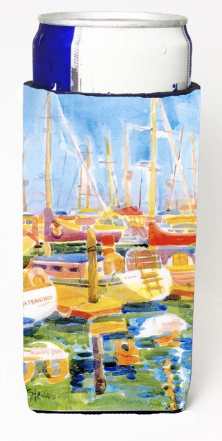 Picture of Carolines Treasures 6019MUK Boats At The Harbour Michelob Ultra s For Slim Cans - 12 oz.