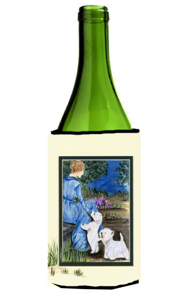 Lady With Her Westie Wine Bottle  Hugger - 24 oz.