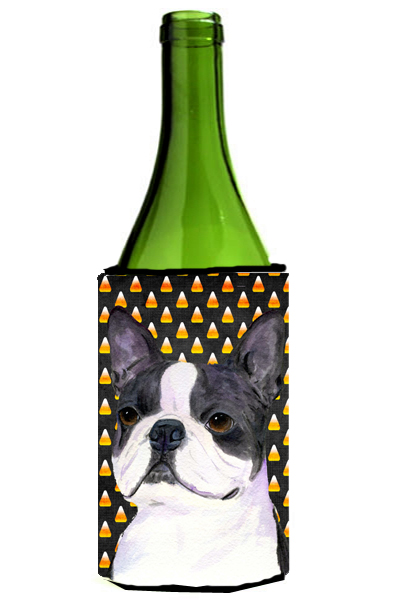 Boston Terrier Halloween Portrait Wine Bottle  Hugger - 24 oz.