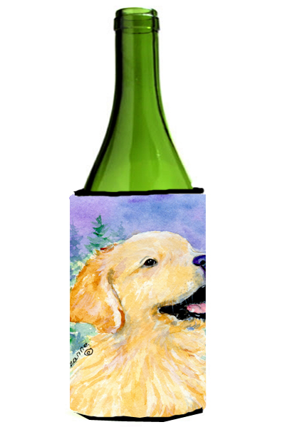 Picture of Carolines Treasures SS8904LITERK Golden Retriever Wine Bottle  Hugger - 24 oz.
