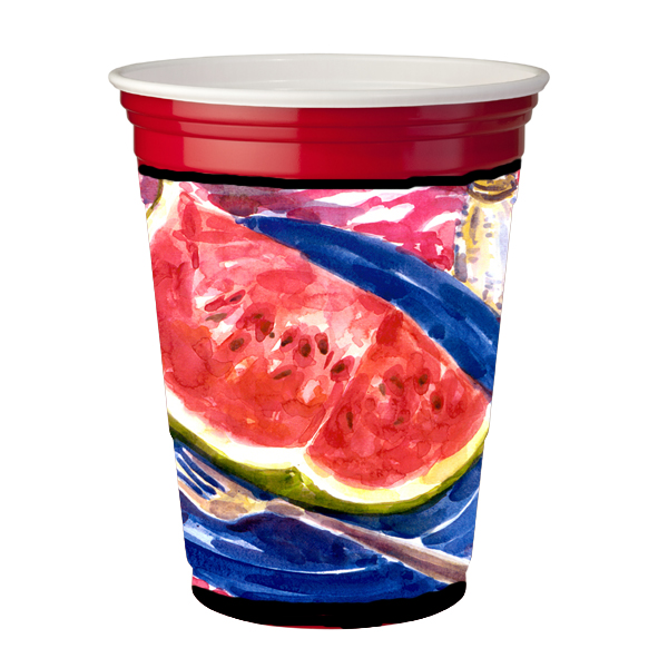 Picture of Carolines Treasures 6028RSC Watermelon Red Solo Cup  Hugger - 16 To 22 oz.