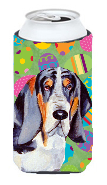 Basset Hound Easter Eggtravaganza Tall Boy  Hugger - 22 To 24 oz.