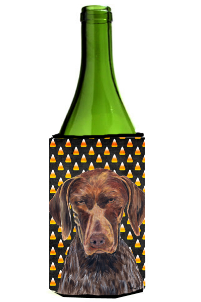 German Shorthaired Pointer Candy Corn Halloween Wine Bottle  Hugger - 24 oz.