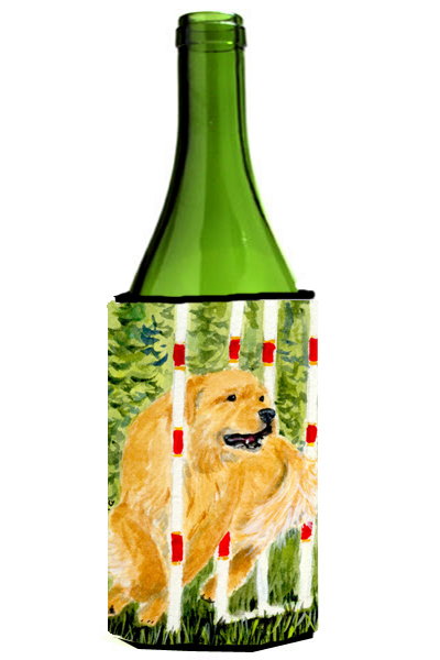 Picture of Carolines Treasures SS8906LITERK Golden Retriever Wine Bottle  Hugger - 24 oz.
