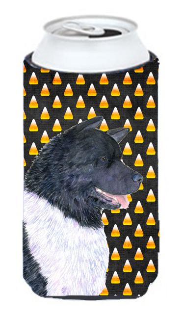 Akita Candy Corn Halloween Portrait Tall Boy  Hugger - 22 To 24 oz.