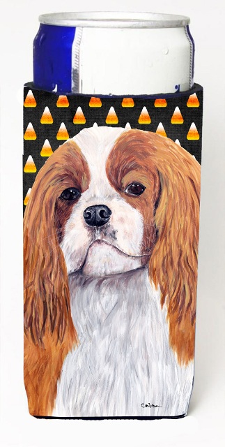 Cavalier Spaniel Blenheim Candy Corn Halloween Portrait Michelob Ultra s For Slim Cans - 12 oz.