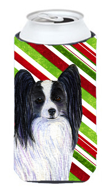 Papillon Candy Cane Holiday Christmas Tall Boy Hugger - 22 To 24 oz.