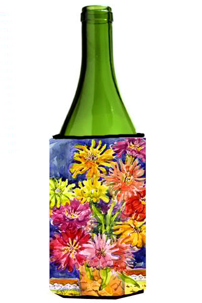 Picture of Carolines Treasures 6069LITERK Flower - Gerber Daisies Wine Bottle  Hugger - 24 oz.