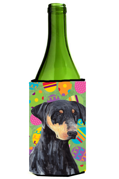 Doberman Easter Eggtravaganza Wine Bottle  Hugger - 24 oz.