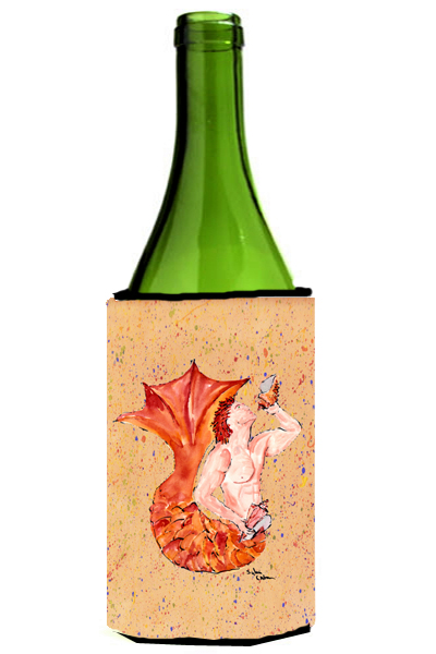 Picture of Carolines Treasures 8346LITERK Red Headed Ginger Merman Wine Bottle   Hugger - 24 oz.