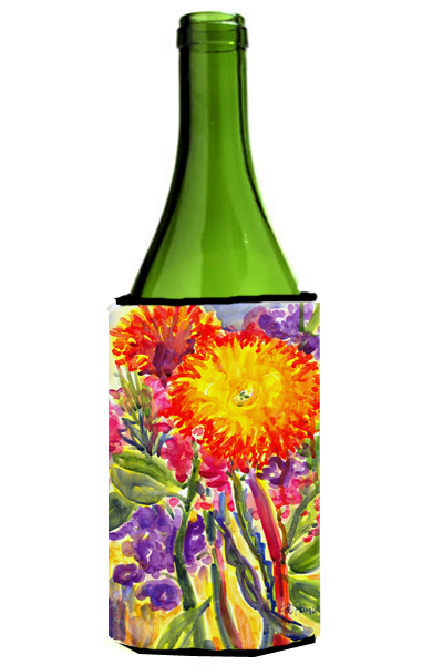Picture of Carolines Treasures 6077LITERK Flower - Aster Wine Bottle   Hugger - 24 oz.