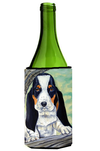 Picture of Carolines Treasures 7002LITERK Basset Hound On The Branch Wine Bottle   Hugger - 24 oz.