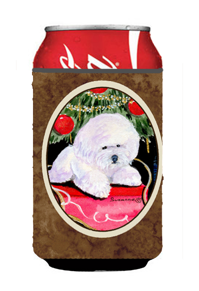 Picture of Carolines Treasures SS8957CC Christmas Tree With Bichon Frise Can Or Bottle  Hugger - 12 oz.