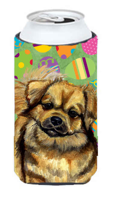 Tibetan Spaniel Easter Eggtravaganza Tall Boy   Hugger - 22 To 24 oz.