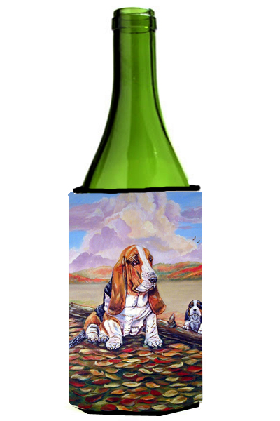 Picture of Carolines Treasures 7004LITERK Basset Hound Wine Bottle   Hugger - 24 oz.