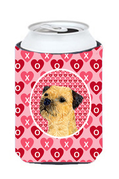 Border Terrier Valentines Love And Hearts Can Or Bottle Hugger - 12 oz.