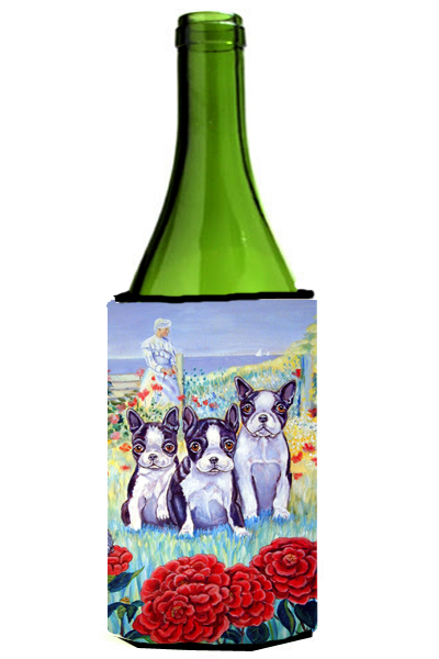 Picture of Carolines Treasures 7005LITERK Boston Terrier Trio Wine Bottle   Hugger - 24 oz.