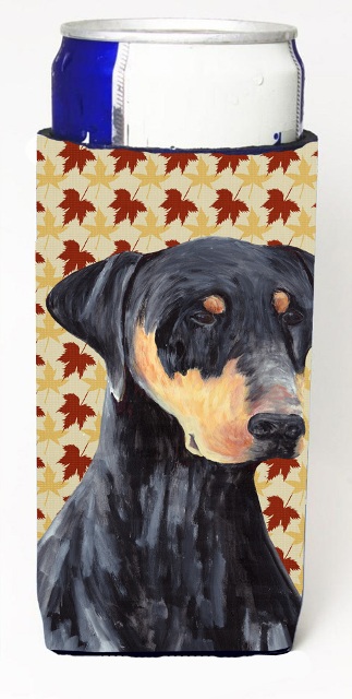 Doberman Fall Leaves Portrait Michelob Ultra s For Slim Cans - 12 oz.