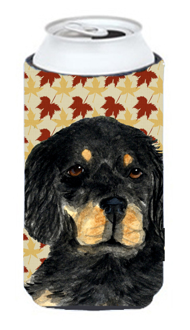 Gordon Setter Fall Leaves Portrait Tall Boy   Hugger - 22 To 24 oz.